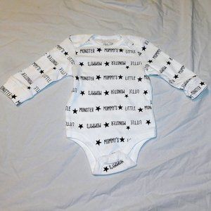 Baby Mommy's Little Monster One Piece Size 3-6 Months Unisex Halloween New